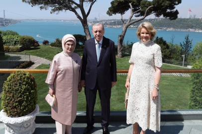 Cumhurbaşkanı Erdoğan, Belçika Kraliçesi Mathilde'yi kabul etti