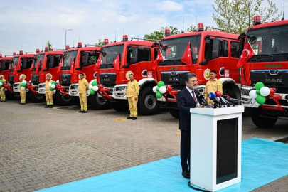 Orman yangınlarıyla mücadelede yeni araçlar görev yerlerine uğurlandı