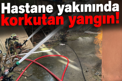 Hastane yakınında korkutan yangın!