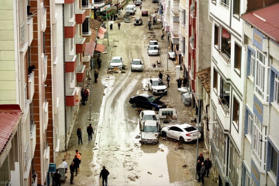 Samsun'un Havza ilçesinde selin ardından temizlik çalışmaları devam ediyor