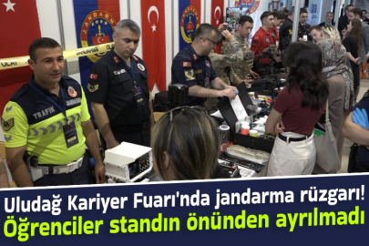 Uludağ Kariyer Fuarı'nda jandarma rüzgarı….Öğrenciler standın önünden ayrılmadı