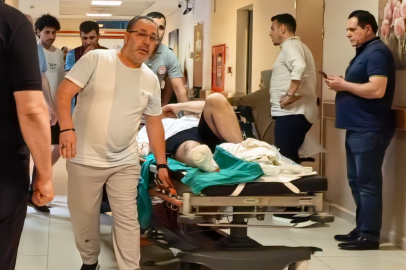 Çim biçerken parmaklarını biçti