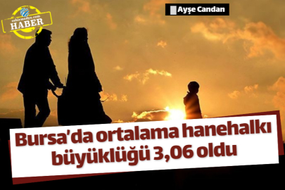 Bursa’da ortalama hanehalkı büyüklüğü 3,06 oldu