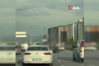 Bursa'da düğün konvoyunda tehlikeli yolculuk