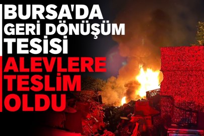 Bursa'da geri dönüşüm tesisi alevlere teslim oldu
