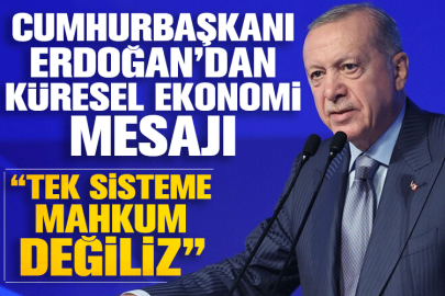 Cumhurbaşkanı Erdoğan’dan küresel ekonomi mesajı: Tek sisteme mahkum değiliz