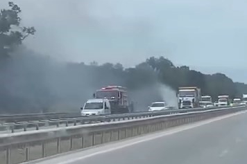 İzmir-Bursa kara yolunda alevler korkuttu