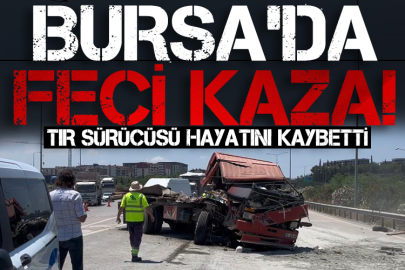 Bursa'da feci kaza! Tır sürücüsü hayatını kaybetti