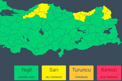 İçişleri Bakanlığından 10 il için "sarı" kodlu meteorolojik uyarı