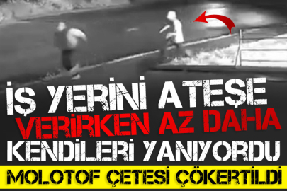 Bursa'da iş yerini ateşe verirken az daha kendileri yanıyordu