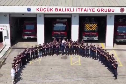 Bursa itfaiyesi'nden milli takımımıza anlamlı destek