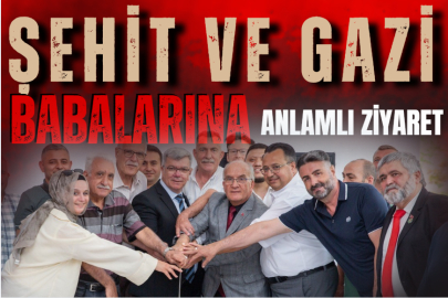 Şehit ve gazi babalarına anlamlı ziyaret