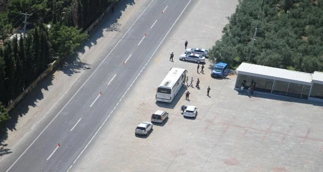 Bursa'da jandarmadan helikopterli trafik denetimi