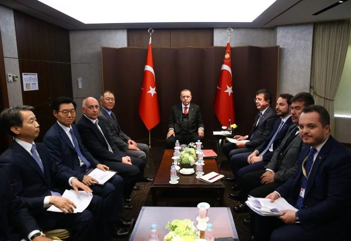 Cumhurbaşkanı Erdoğan, Hyundai yöneticilerini kabul etti