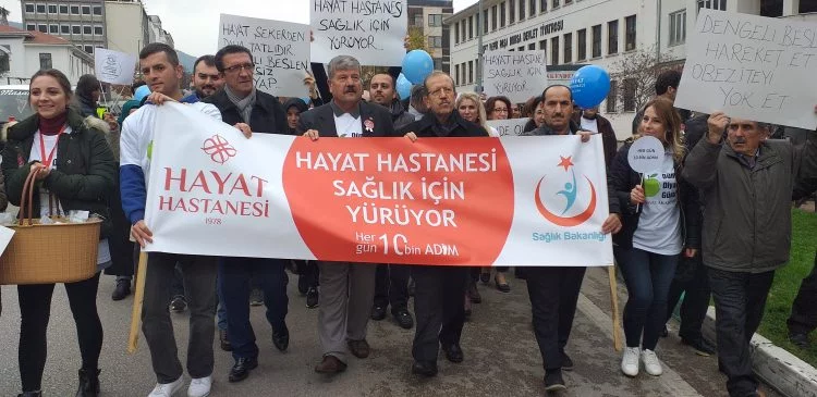 Bursa'da doktorlar, diyabete karşı yürüdü