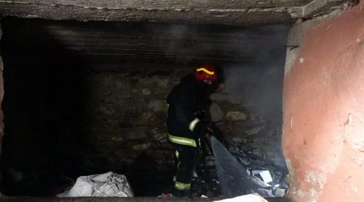 Bursa'da unutulan köz yangına sebep oldu