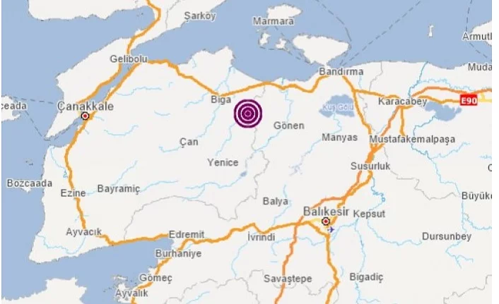 Balıkesir'de 4.6 şiddetinde deprem.. Bursa sallandı!