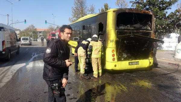 Bursa'da büyük panik! Yolcu otobüsü bir anda alev aldı