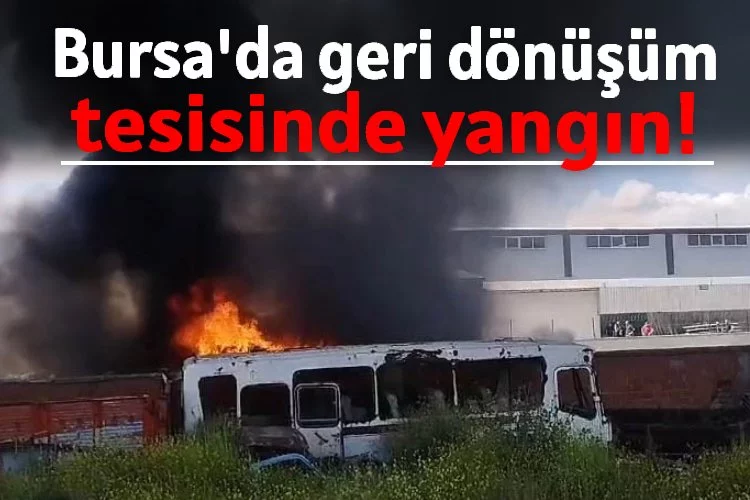 Bursa'da geri dönüşüm tesisinde yangın