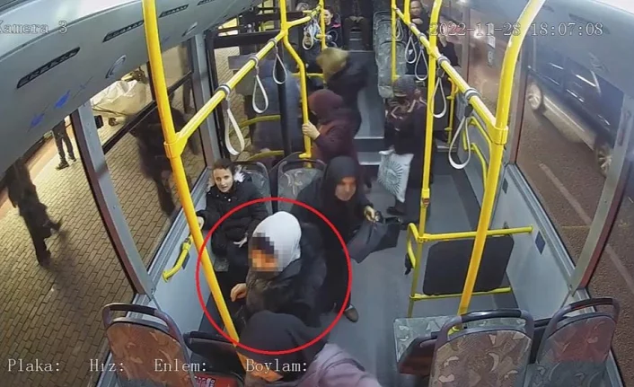 Bursa'da halk otobüsünde hırsızlık!