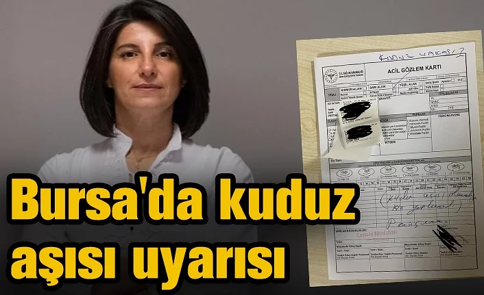 Bursa'da kuduz aşısı uyarısı