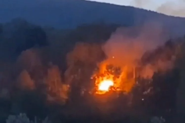 Bursa'da ormanlık alandaki ahşap kulübede çıkan yangın söndürüldü