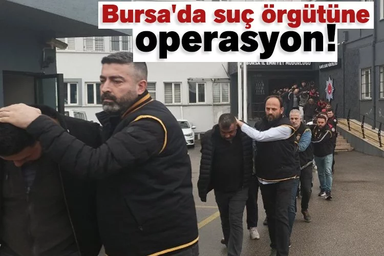 Bursa'da suç örgütüne operasyon!