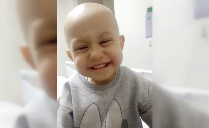 Bursa'da beyninde tümör olan minik Nisa, ışın tedavisi bekliyor