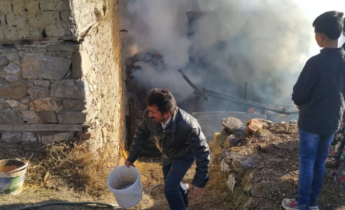 Bursa'da bir köy yangın için seferber oldu