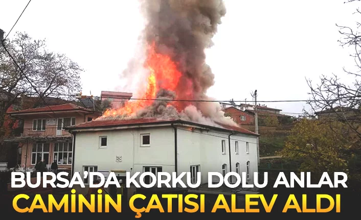 Bursa'da caminin çatısı alev aldı