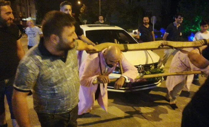 Bursa'da damada işkence! Boyunduruk takıp araç çektirdiler