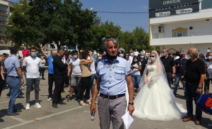 Bursa'da düğün kısıtlaması protesto edildi