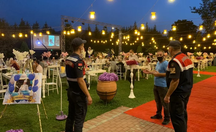 Bursa'da düğün salonları tek tek denetlendi