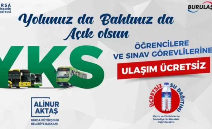 Bursa'da haftasonu ulaşım öğrencilere ücretsiz!