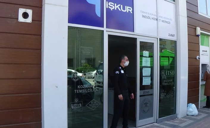 Bursa'da karantinadaki İŞKUR personeli göreve başladı