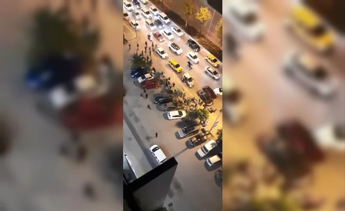Bursa'da kaza sonucu meydana gelen kavga kameralara yansıdı