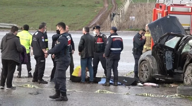 Bursa'da kazada ölen eşe en acı veda