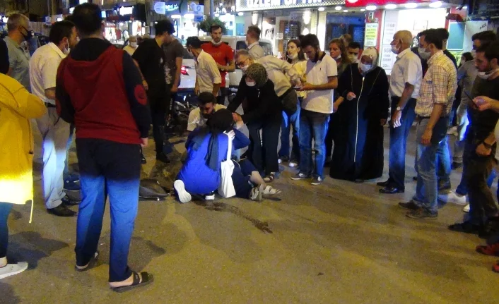 Bursa'da motosiklet çarpan kadının inadı pes dedirtti!