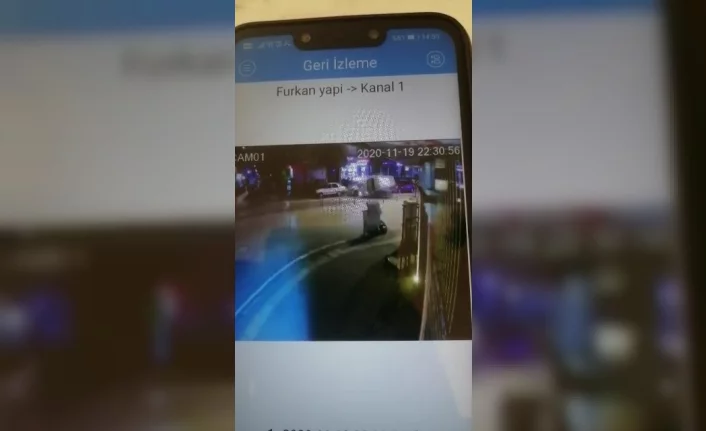 Bursa'da polise 'Hiçbir şeye sap olamadım' diyen alkollü sürücünün kaza anı kamerada