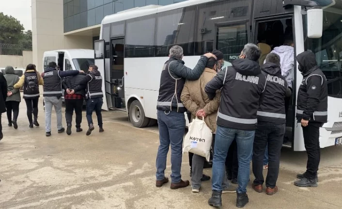 Bursa'da suç örgütüne yapılan operasyonda 11 kişi adliyeye sevk edildi