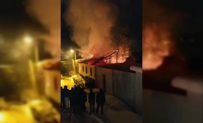 Bursa'da tek katlı ev alev alev yandı