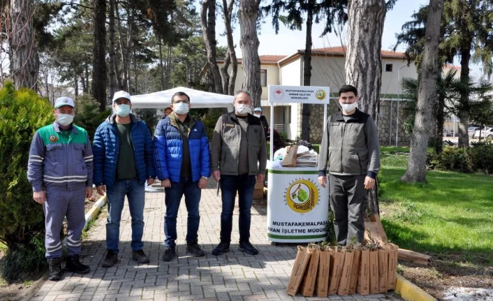 Bursa'da vatandaşlara ücretsiz fidan dağıtıldı