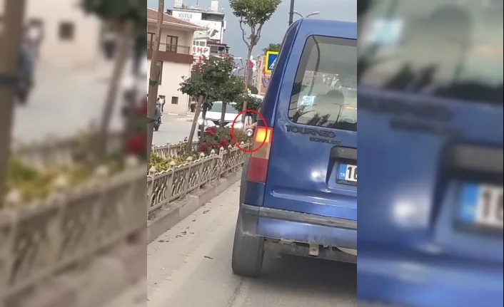 Bursa'da yola çöp atan sürücüye 196 TL ceza