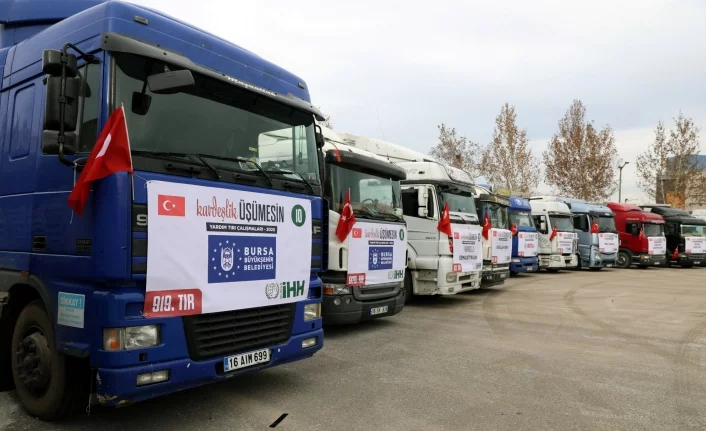Bursa'dan Suriye'ye yardım konvoyu