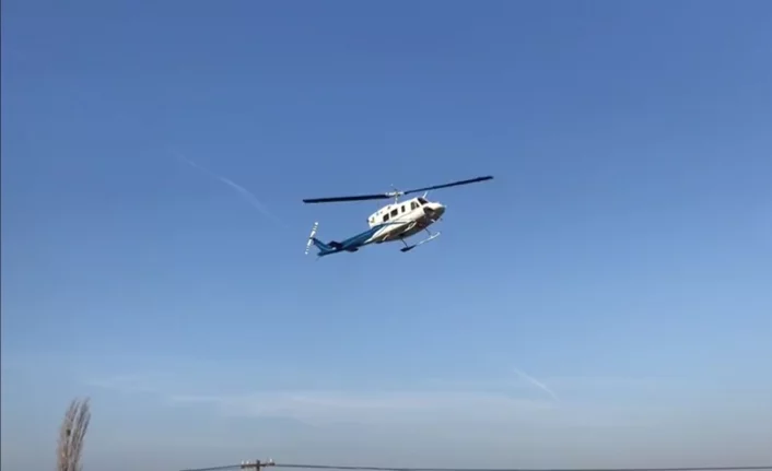 Bursa semalarında esrarengiz helikopter