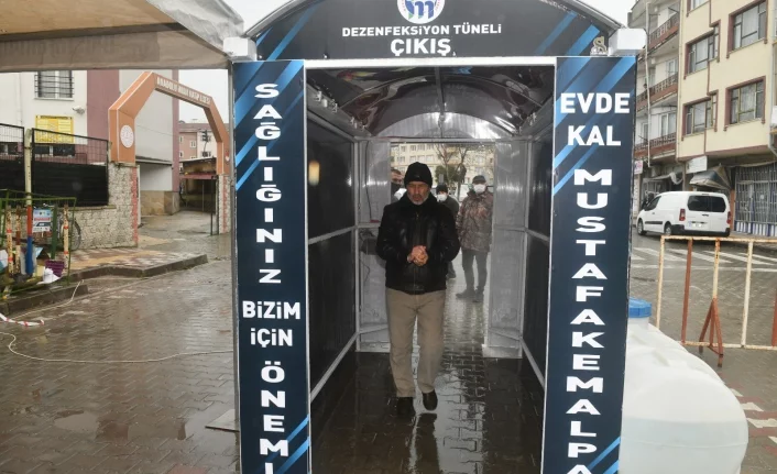 Bursa'ya dezenfeksiyon tüneli kuruldu