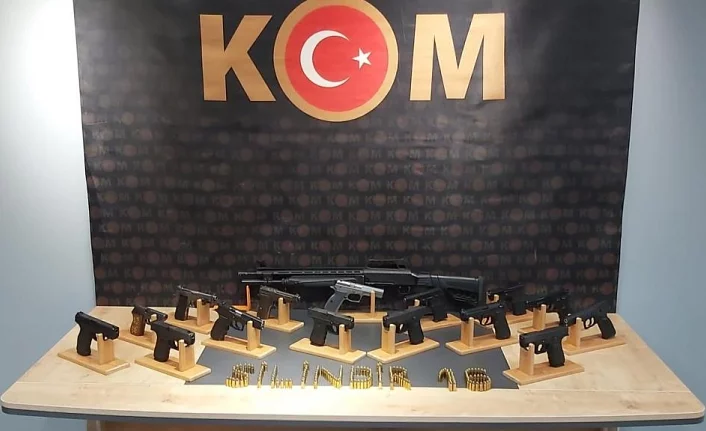 Bursa’da silindir operasyonu: 14 silah ele geçirildi