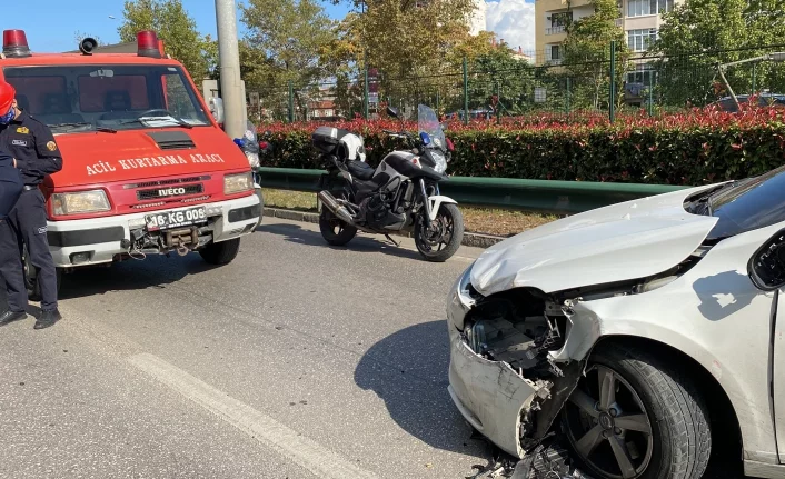 Bursa’da trafiği durma noktasına getiren kaza: 1 yaralı