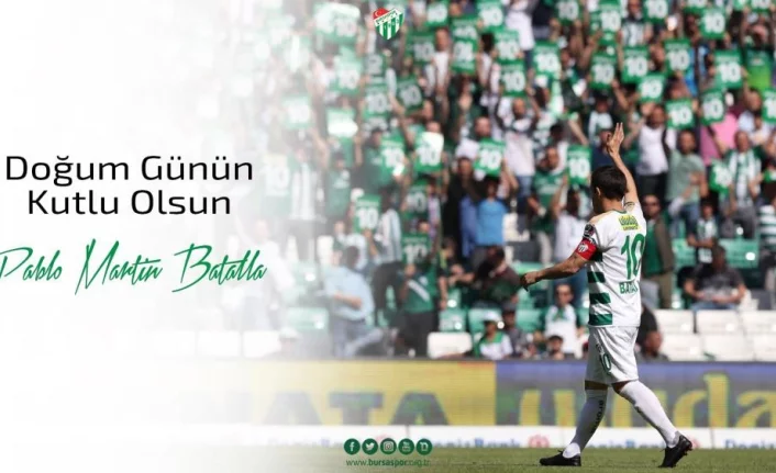 Bursaspor’dan Pablo Martin Batalla mesajı