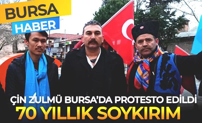 Çin zulmü Bursa'da protesto edildi